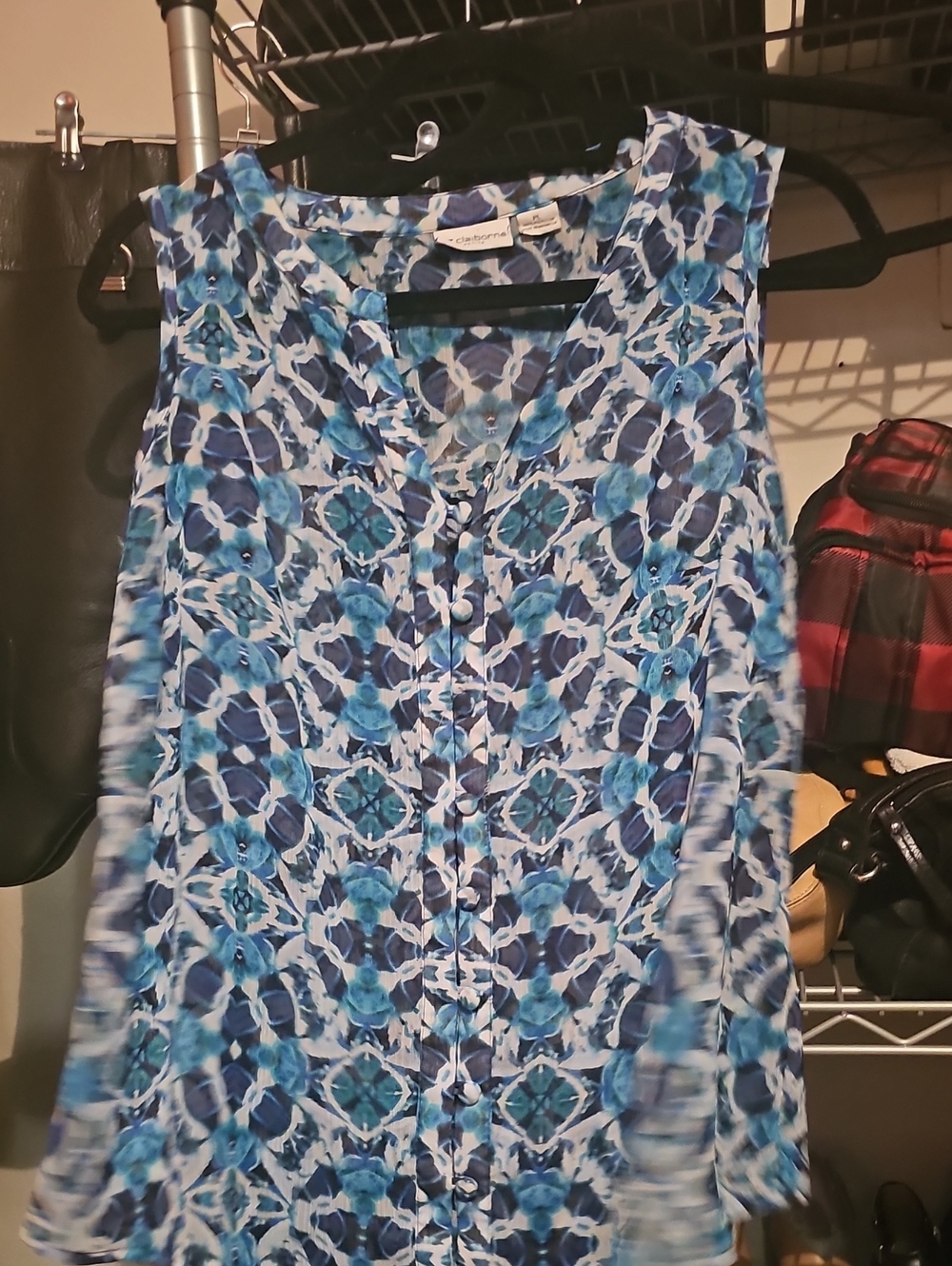 Liz Claborne Blue Sleveless Top